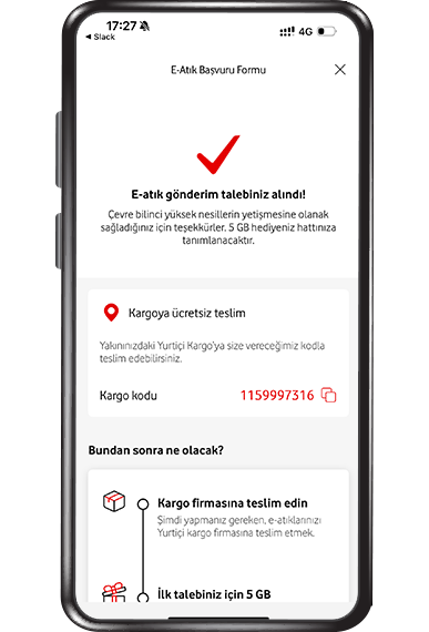 Talebiniz alındı